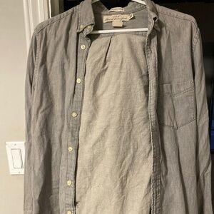 Men’s H&M Collared Dress Shirt, Size Small, Grey